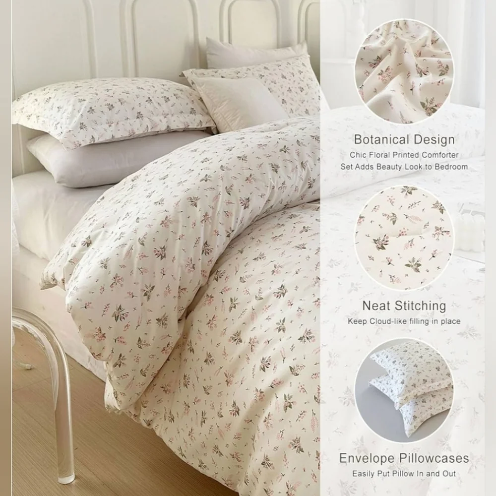 Cottagecore Floral Full Lightweight Comforter Set